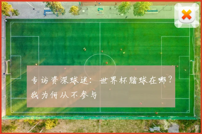 专访资深球迷：世界杯赌球在哪？我为何从不参与